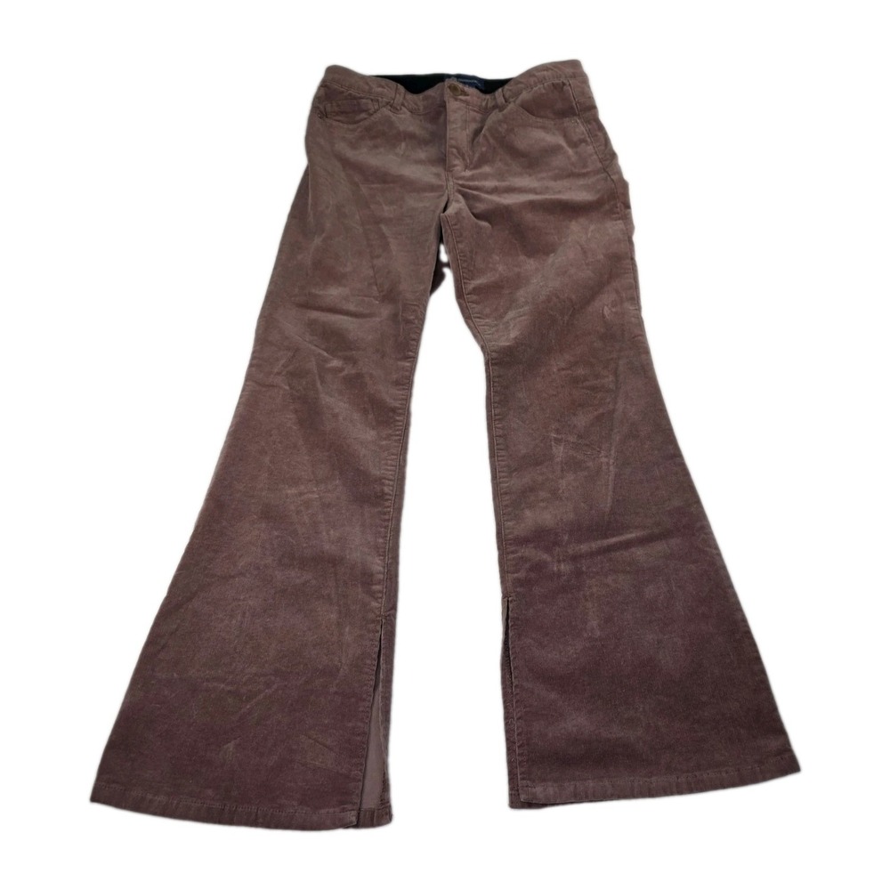 Democracy Jeans Womens Size 12 "Ab"solution Rusty Brown Cordoroy Flare Pants